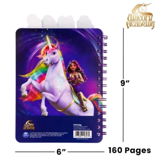 Inkology, LLC Unicorn Academy 4-Tab Spiral Notebook With 160 Dotted Sheets | 6 x 9 Inches image {6}