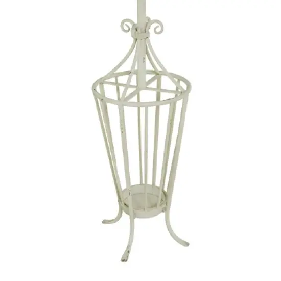 Farmhouse Metal Coat Rack White - Olivia & May image {2}
