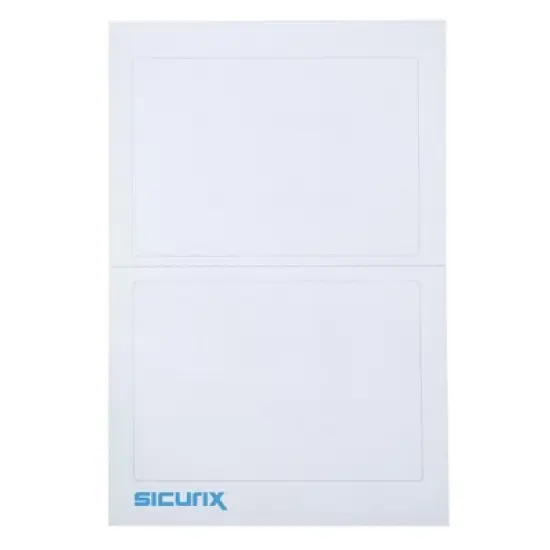 SICURIX Plain Adhesive Badges, White, 100 Per Pack, 6 Packs image {1}