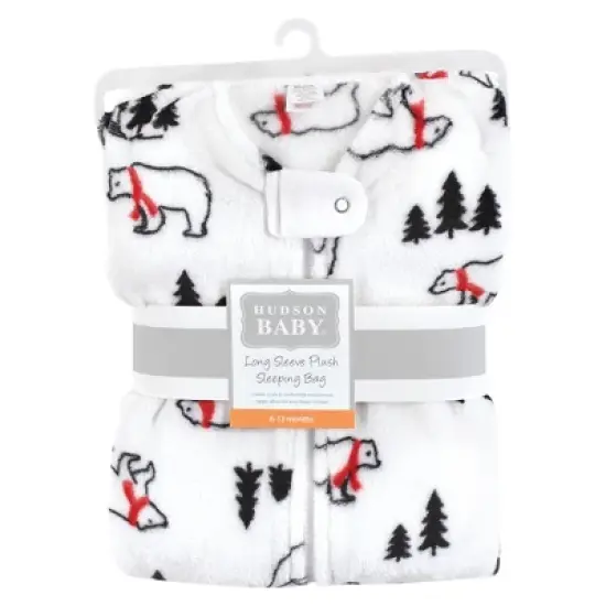 Hudson Baby Plush Sleeping Bag, Sack, Blanket, Long-Sleeve Winter Bear image {1}
