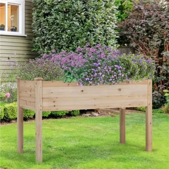 Yaheetech Fir Wood Garden Bed Planter Raised Bed image {1}