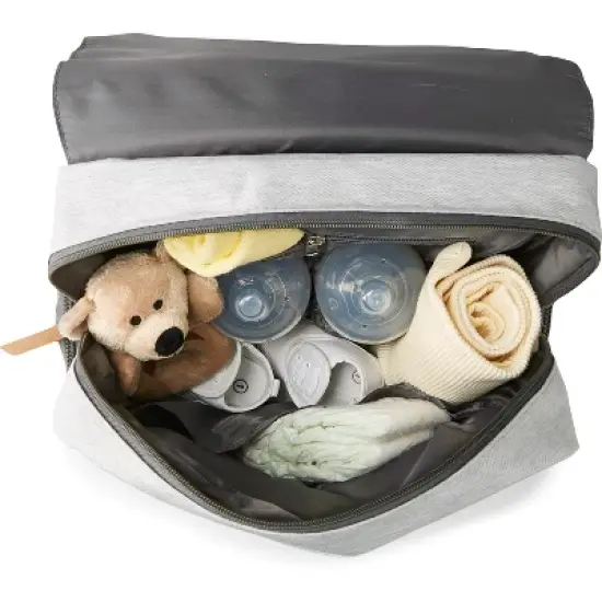 Eddie Bauer Cascade Back Pack Diaper Bag - Black/Gray image {8}