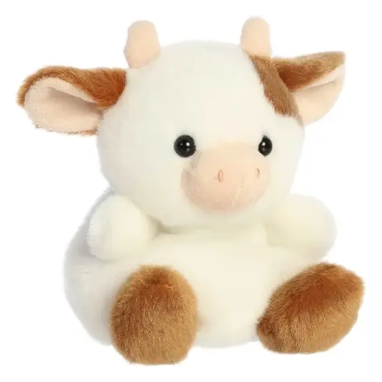 Aurora Mini Caroline Brown Cow Palm Pals Adorable Stuffed Animal 4.5" image {1}
