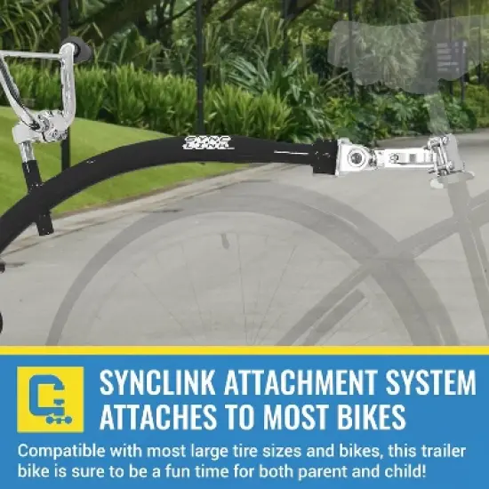 KaZAM Co-Pilot Bike Trailer - 20 Inch with Folding Frame - Black image {5}