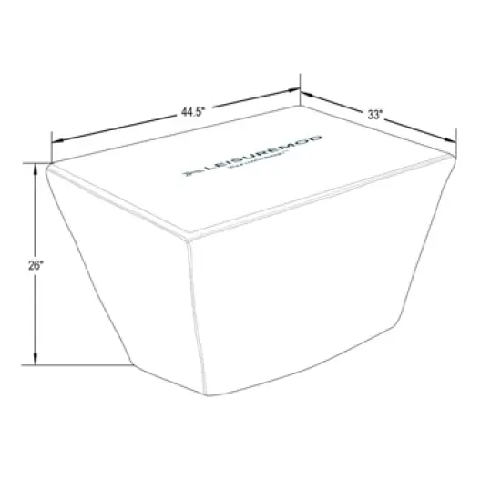 LeisureMod Chelsea 600D Fabric Rectangle Fire Pit Table Cover &ndash; Waterproof, UV-Resistant, All-Weather Protection for Outdoor Patio, Deck, or Porch image {10}