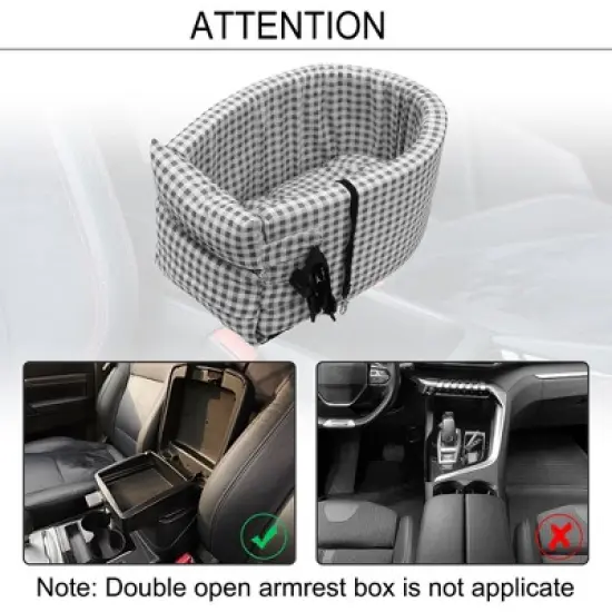 Unique Bargains Plaid Style Dog Car Seat image {4}