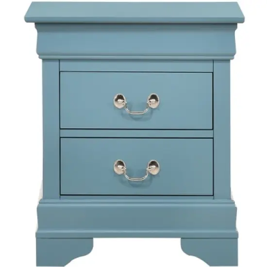 Passion Furniture Louis Philippe 2-Drawer Nightstand (24 in. H X 21 in. W X 16 in. D) image {5}