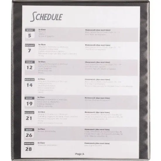 6pk 0.5" D Ring Binder Black - up & up&trade; image {5}