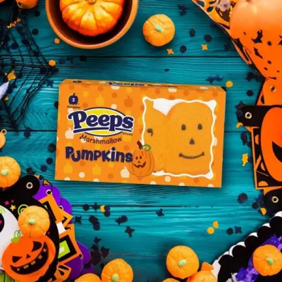 Peeps Halloween Marshmallow Pumpkins Candy - 1.5oz/3ct image {3}