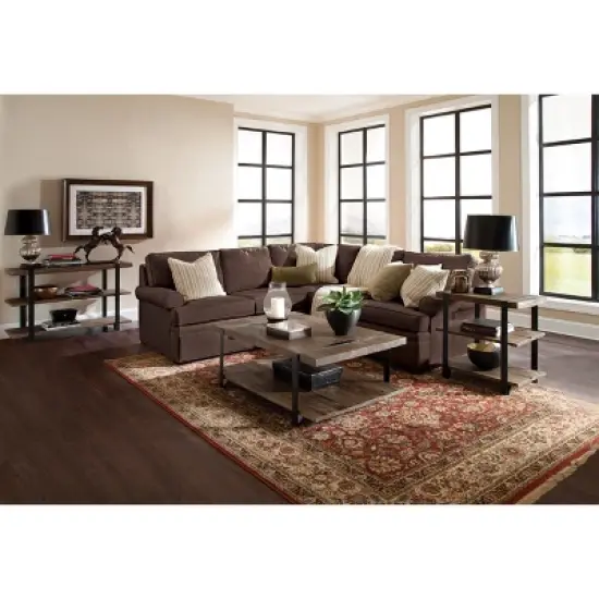 48" Modesto Solid Wood & Metal Coffee Table: Rustic, Shelf Storage - Alaterre Furniture image {1}