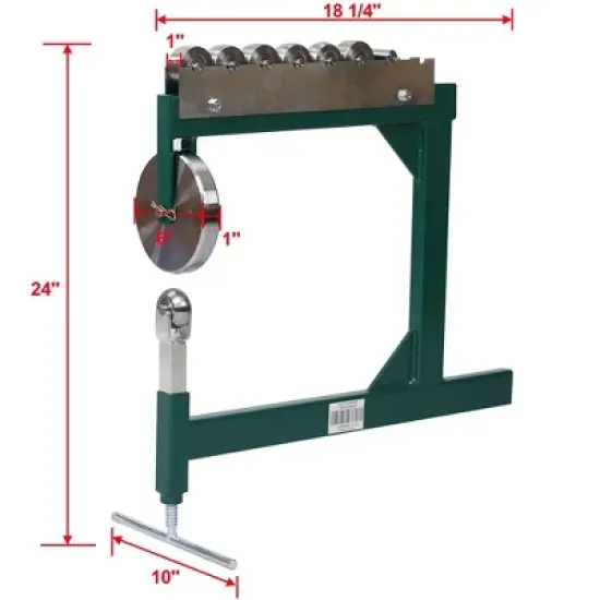 English Wheel, English Wheel For Metal With Lower Wheels And Storage Rack, Big C Base, Hardened Steel English Wheel Shaping Benchtop image {4}