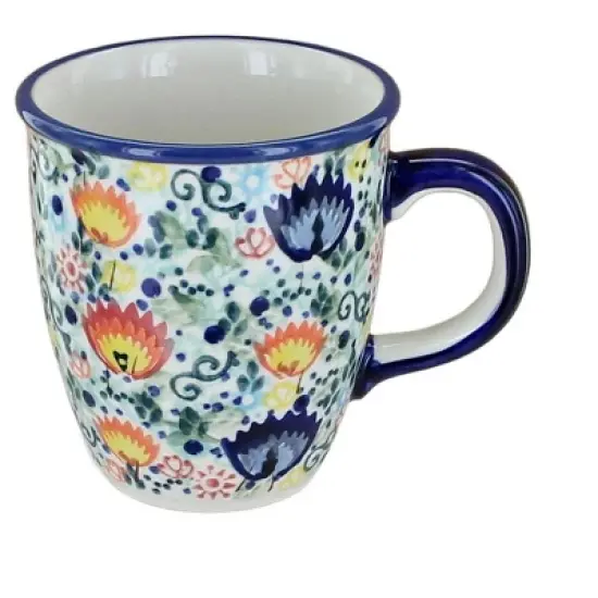 Blue Rose Polish Pottery Manufaktura Coffee Mug image {6}