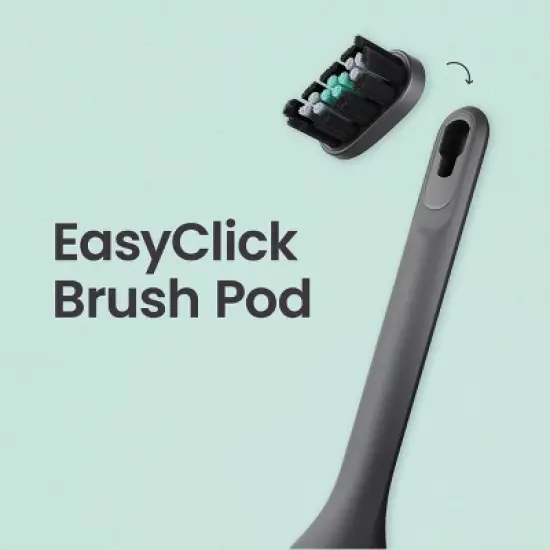quip Ultra EasyClick Brush Pod Sonic Electric Toothbrush Heads - Black - 2pk image {3}