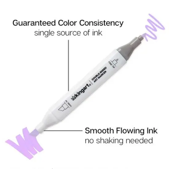 KINGART PRO Double-Ended Markers 24 Pastel Colors image {3}