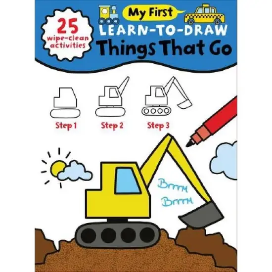 My First Learn-To-Draw: Things That Go - (My First Wipe Clean How-To-Draw) by  Anna Madin (Spiral Bound) image {1}
