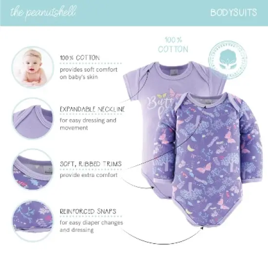The Peanutshell Purple Butterfly Newborn Layette Set for Baby Girls, 30-Pieces, Pink/Purple, 0-3 Months image {2}