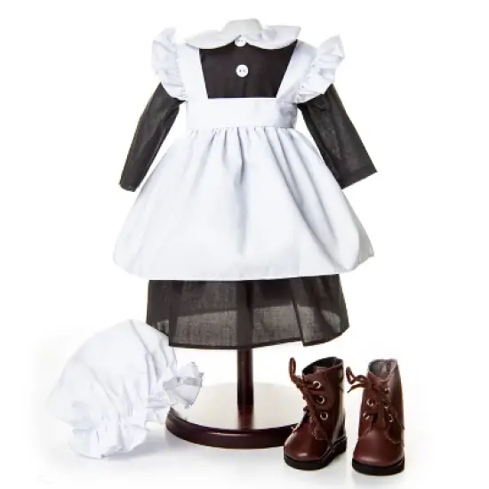 The Queen' Treasures 18 Inch Doll 5 Piece Kitchen Maid Clothes Outfit with Boots image {2}
