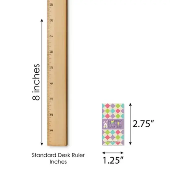 Big Dot of Happiness Hippity Hoppity - Mini Candy Bar Wrapper Stickers - Easter Bunny Party Small Favors - 40 Count image {4}