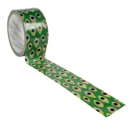 Simply Genius Single Roll Patterned Duct Tape Roll Craft Supplies For Adults Colored Duct Tape Colors, Peacock Feathers image {2}