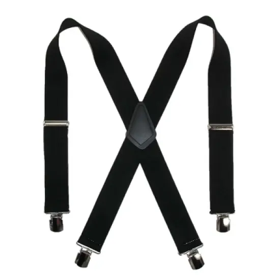 CTM Men's Terry Casual Elastic with Anti Slip Pin Clip 2 Inch Suspenders image {2}