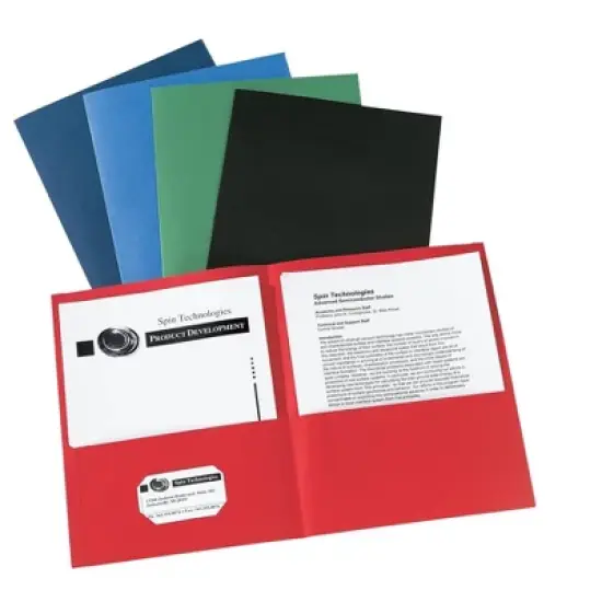 Avery Two-Pocket Folder 40-Sheet Capacity Assorted Colors 25/Box 47993 image {1}