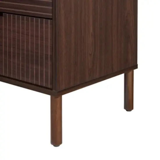 Merk 2 Drawer Nightstand - Sango image {5}