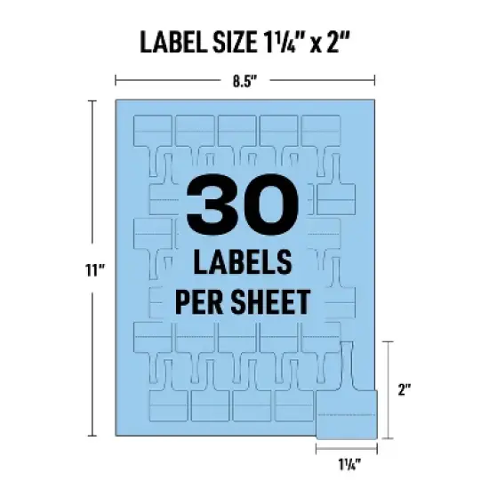 Avery Cable Labels, T-Style, 1.25" x 2",  8 Colors, 240ct (61542) image {6}