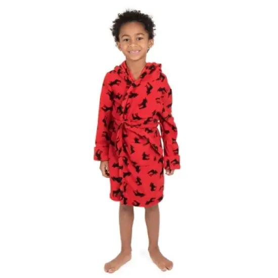 Leveret Kids Fleece Hooded Robe image {8}