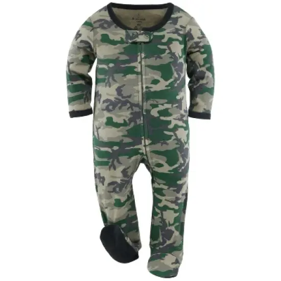 The Peanutshell Footed Baby Sleepers for Boys, Dino Camo, 3-Pack Newborn to 12 Months image {2}