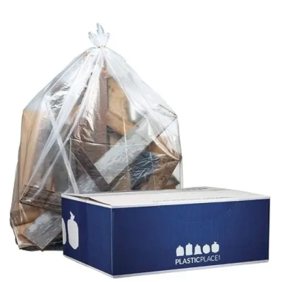 Plasticplace 32-33 Gallon Trash Bags, 2.0 Mil, 33"x39" (100 Count) image {1}