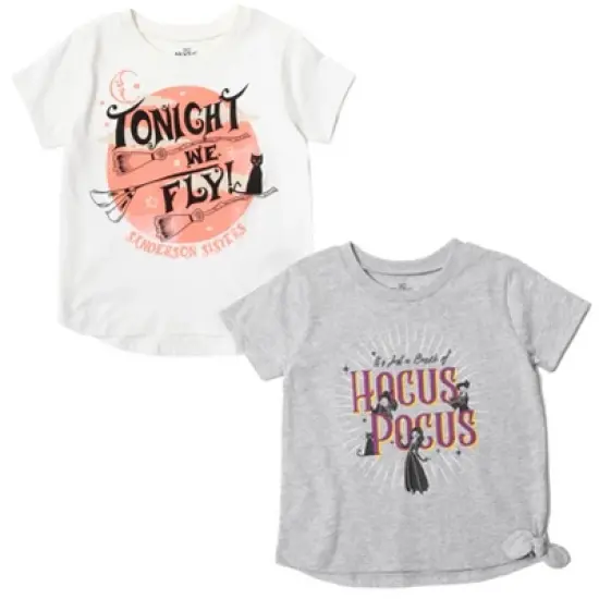 Disney Hocus Pocus Girls 2 Pack Graphic T-Shirts Little Kid to Big Kid image {13}