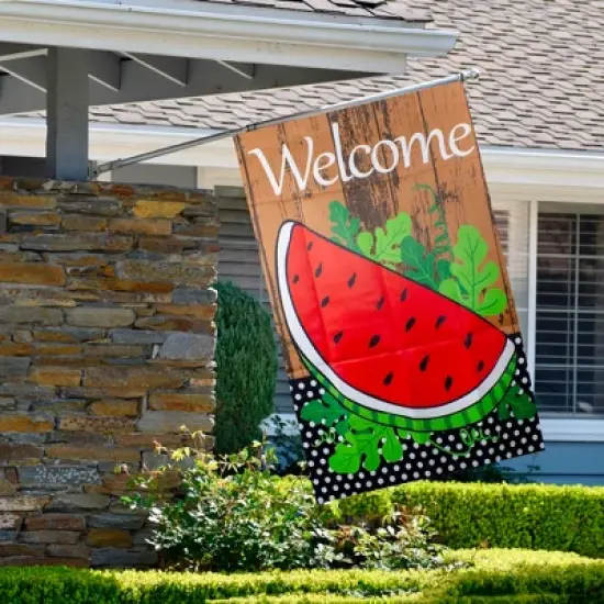 Northlight Welcome Watermelon Slice Spring Outdoor House Flag 28" x 40" image {2}