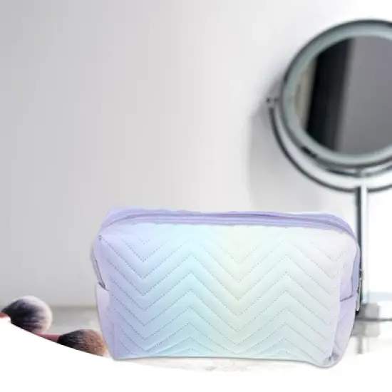 Unique Bargains Travel Makeup Bag Portable Toiletry Bag Small Cosmetic Organizer Gradient image {1}