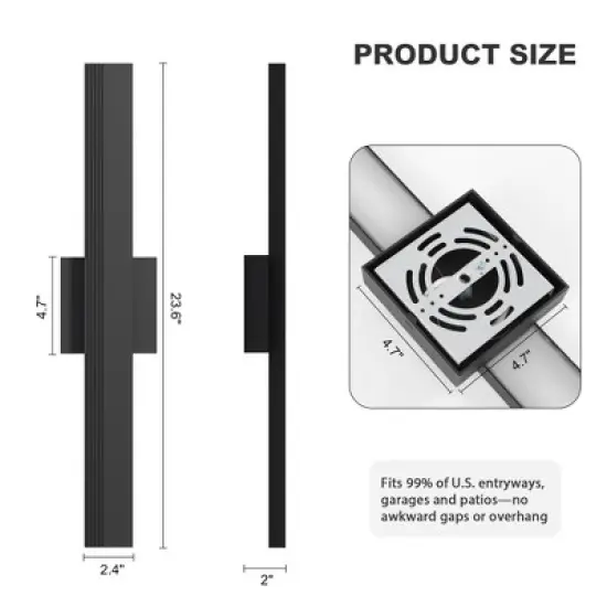LamQee Aluminum Long Outdoor Wall Light Integrated LED Waterproof Linear Modern Exterior Lighting Fixtures Wall Mount Outside Sconce image {11}