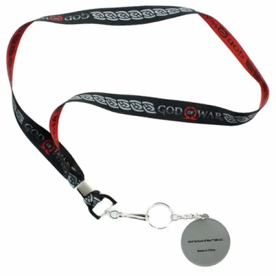 Just Funky God of War 2018 Logo Lanyard with ID Tag and Charm image {1}