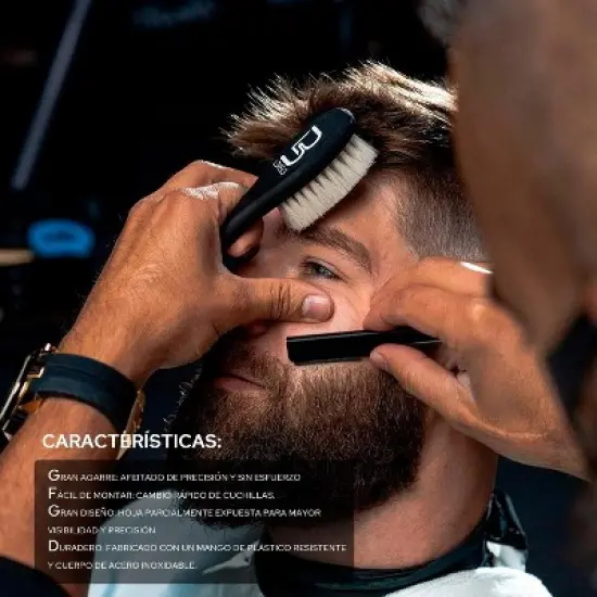 L3 Straight Razor Holder - Excellent Grip and Control - Precision Shaving Control - Level Three Straight Razor Holder (White) image {1}