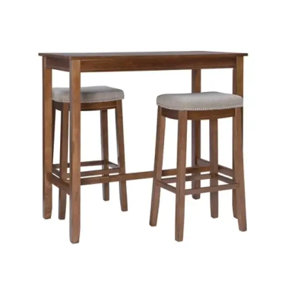 3pc Claridge Bar Height Dining Set - Linon image {26}