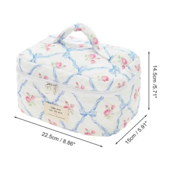 Unique Bargains Bow Handheld Makeup Bag 1 Pc image {1}