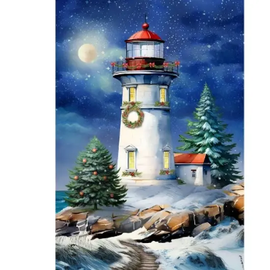 Briarwood Lane Winter Garden Flag 12x18 For Outdoor Wonderland Lighthouse For Winter Garden Flag Flags For Outside image {4}