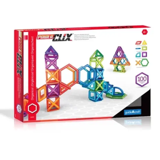 Guidecraft PowerClix&reg; Frames, Magnetic Building Set, 100 Pieces image {4}
