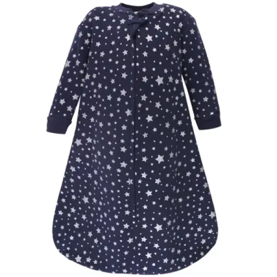 Hudson Baby Infant Premium Quilted Long Sleeve Sleeping Bag and Wearable Blanket, Metallic Stars image {1}