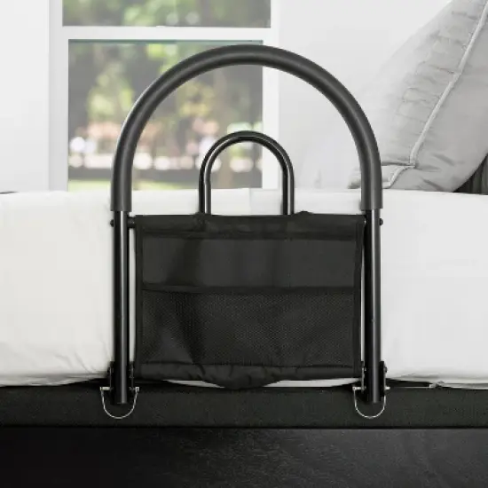 Stander Bed Rail Advantage Traveler, Folding Bed Handle for Seniors, Black image {7}