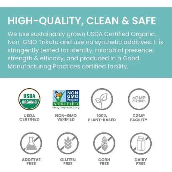 Himalaya Organic Trikatu, Herbal Supplement for Occasional Heartburn, Digestive Support, Non-GMO, USDA Organic, Vegan, 60 Plant-Based Caplets image {4}