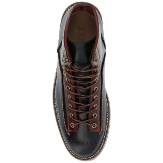 TAFT 365 Men's Model 007 Rugged Lace-up Boot in Black/Cherry image {3}