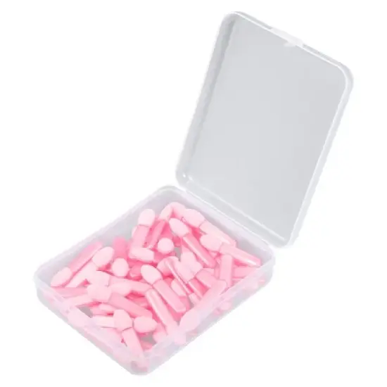 Unique Bargains Short Sponge Dual Sides EyeShadow Makeup Applicators Brushes Pink 50 Pcs image {5}