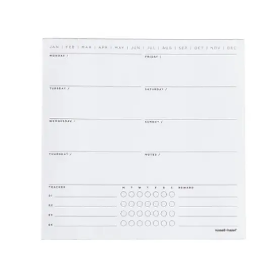 Undated Perpetual Planning Set 10"x10" White - russell+hazel image {3}