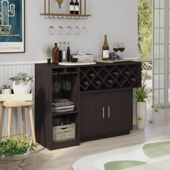 Harbinger Contemporary Multi Storage Buffet Cabinet Espresso - HOMES: Inside + Out image {1}