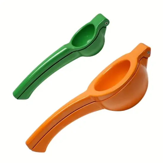 BergHOFF Cast Aluminum 2Pc Lime Squeezer 8" & 9", Green & Orange image {9}