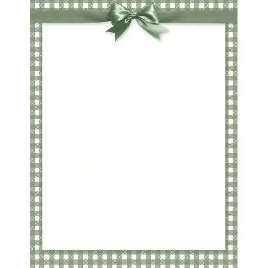 Great Papers Sage Green Bow Everyday Letterhead Multicolored 50 Sheets/Pack (2025008) image {5}