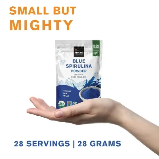 INCAS 100% USDA Organic Blue Spirulina Powder (Phycocyanin Extract), 1 Ounce | 28 Servings image {1}